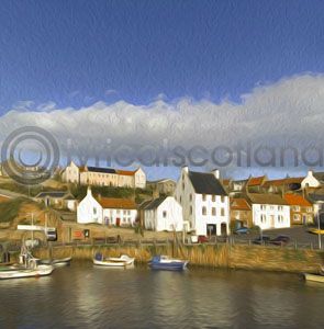 Crail, East Neuk of Fife Colour Art Greetings Card