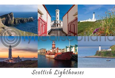 Scottish Lighthouses Composite Postcard