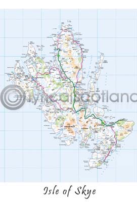 Skye Map Postcard