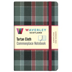 Tartan Cloth Notebook Pocket: Gordon Red Weathered