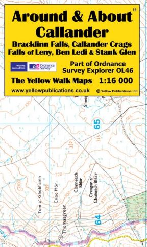 A&A Map Callander, Bracklinn Falls, Crags, Leny, Ben Ledi