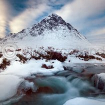 Winter Buachaille Etive Mor Snow Colour Photo Greet Card