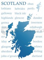 Scotland Place Names Silhouette