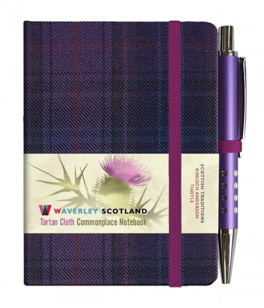Tartan Cloth Notebook Mini: Thistle