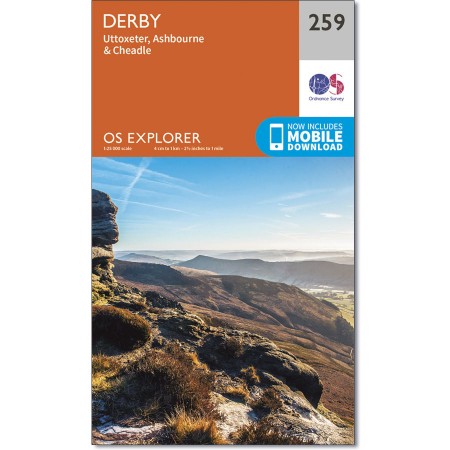 Explorer 259 Derby, Uttoxeter, Ashbourne & Cheadle