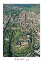 Edinburgh Castle & Royal Mile from Air, Edinburgh Postcard