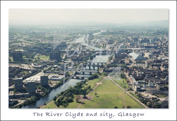 Glasgow Green, River Clyde & City Centre, Glasgow Postcard