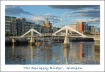 Tradeston & Squiggly Bridge, Glasgow Postcard
