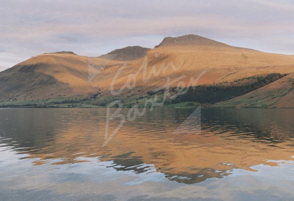 Sca Fell & Scafell Pike across Wast Water, Lake District Postcard
