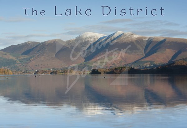 Skiddaw across Derwent Water, Lake District 1 Postcard
