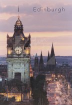 Princes Street at dusk, Edinburgh 2 Postcard