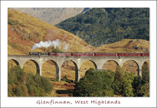 Glenfinnan Viaduct, West Highlands 2 Postcard