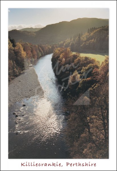 River Garry, Killicrankie, Perthshire Postcard