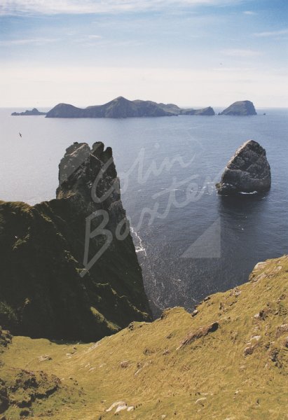Hirta, Soay, Dun, Stac Lee from Boreray, St Kilda Postcard