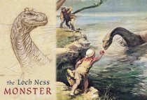 Loch Ness Monster Drawing & Schoolboy Postcard