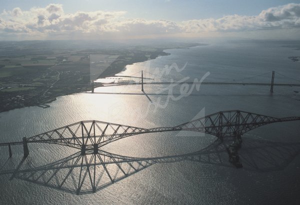Forth Bridges From Air Postcard