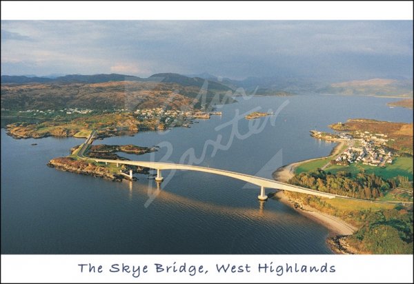Skye Bridge & Loch Alsh From Air Postcard