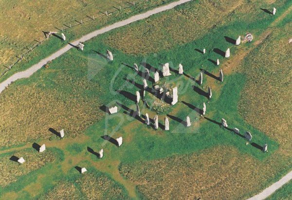 Calanais Standing Stones, Isle of Lewis From Air Postcard