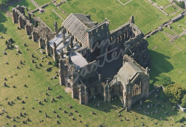Melrose Abbey, Borders From Air Postcard