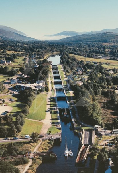 Neptune's Staircase, Banavie, Fort William From Air Postcard