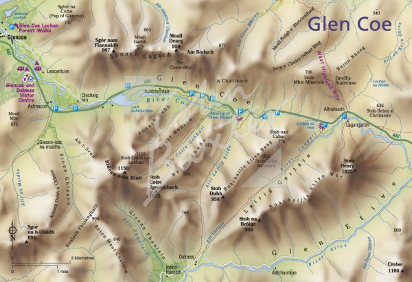 Map of Glencoe Postcard