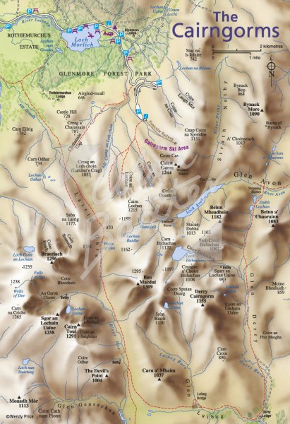 Map of Cairngorms Postcard