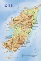 Map of Iona Postcard