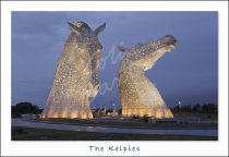 Kelpies at Dusk, Falkirk Postcard