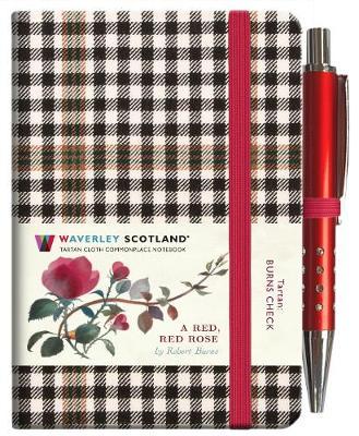 Tartan Cloth Notebook Mini: Red Red Rose