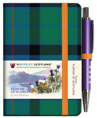 Tartan Cloth Notebook Mini: Flower of Scotland