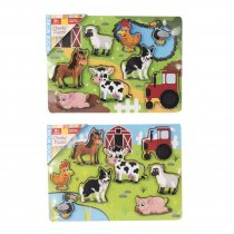 Wood Works Farm Chunky Puzzle 2 Asst