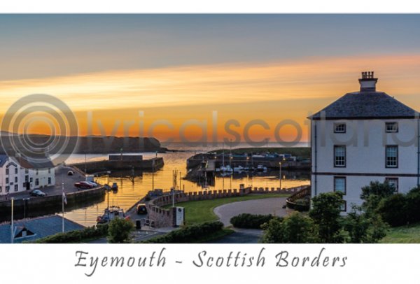 Eyemouth Harbour at Dusk Postcard