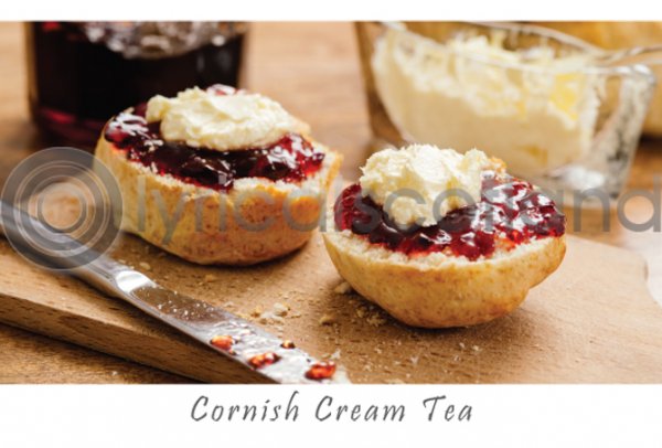 Cornish Cream Tea Postcard