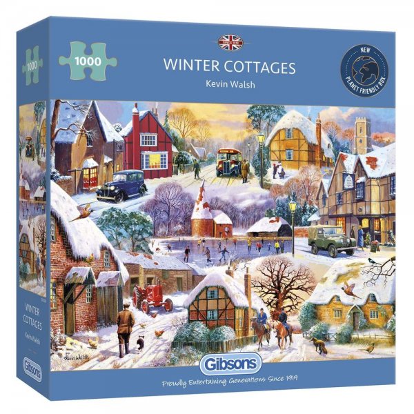 Jigsaw Winter Cottages 1000pc (Nov)