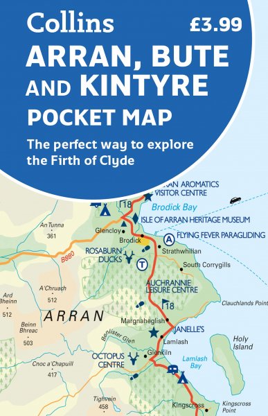 Arran, Bute & Kintyre Pocket Map