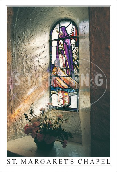 St Margaret's Chapel, St Columba Window Postcard