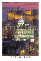 Edinburgh, Castle & Bank of Scotland Postcard