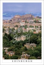 Edinburgh from South to Castle Postcard