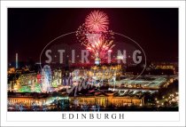 Edinburgh - Hogmanay Celebrations from Castle Postcard