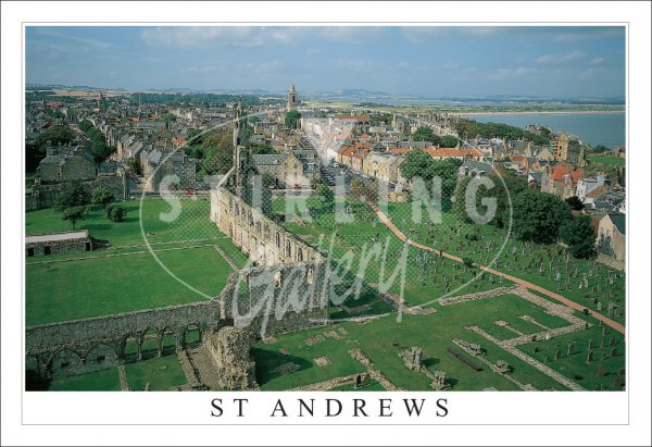 St Andrews Panorama From St Rule's Tower, St Andrews Postcard