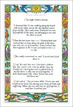 Footprints Text Postcard