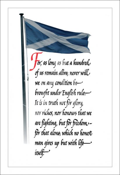 Declaration of Arbroath, Flagpole Postcard (V SG)