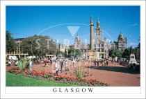 Summer, George Square - Glasgow Postcard