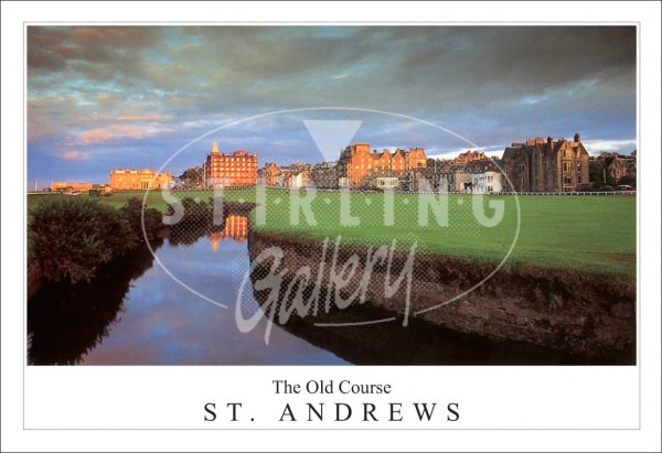 The Old Course -St Andrews, Evening Postcard (H SG)