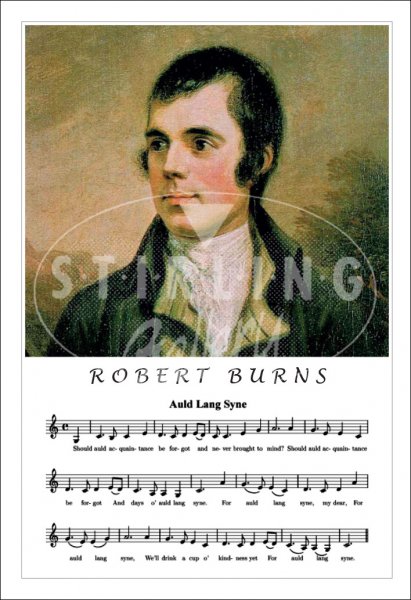 Robert Burns, Auld Lang Syne Postcard