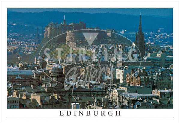 Edinburgh, Castle from Salisbury Crags Postcard