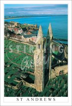 St Andrews Cathedral East Tower & Castle, St Andrews Postcard