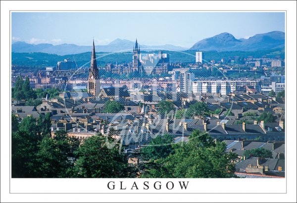 Glasgow from South - Glasgow Postcard