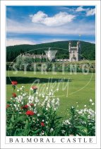 Balmoral Castle over Lawn and Gardens Postcard