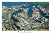 Aberdeen, Harbour Aerial View Postcard
